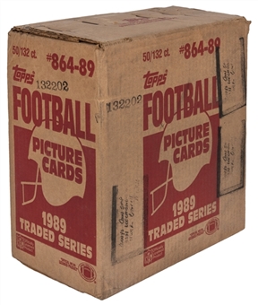 1989 Topps Traded Football Factory Sealed Case - 50 Complete Factory Sets